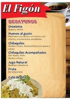 Imagen del menú